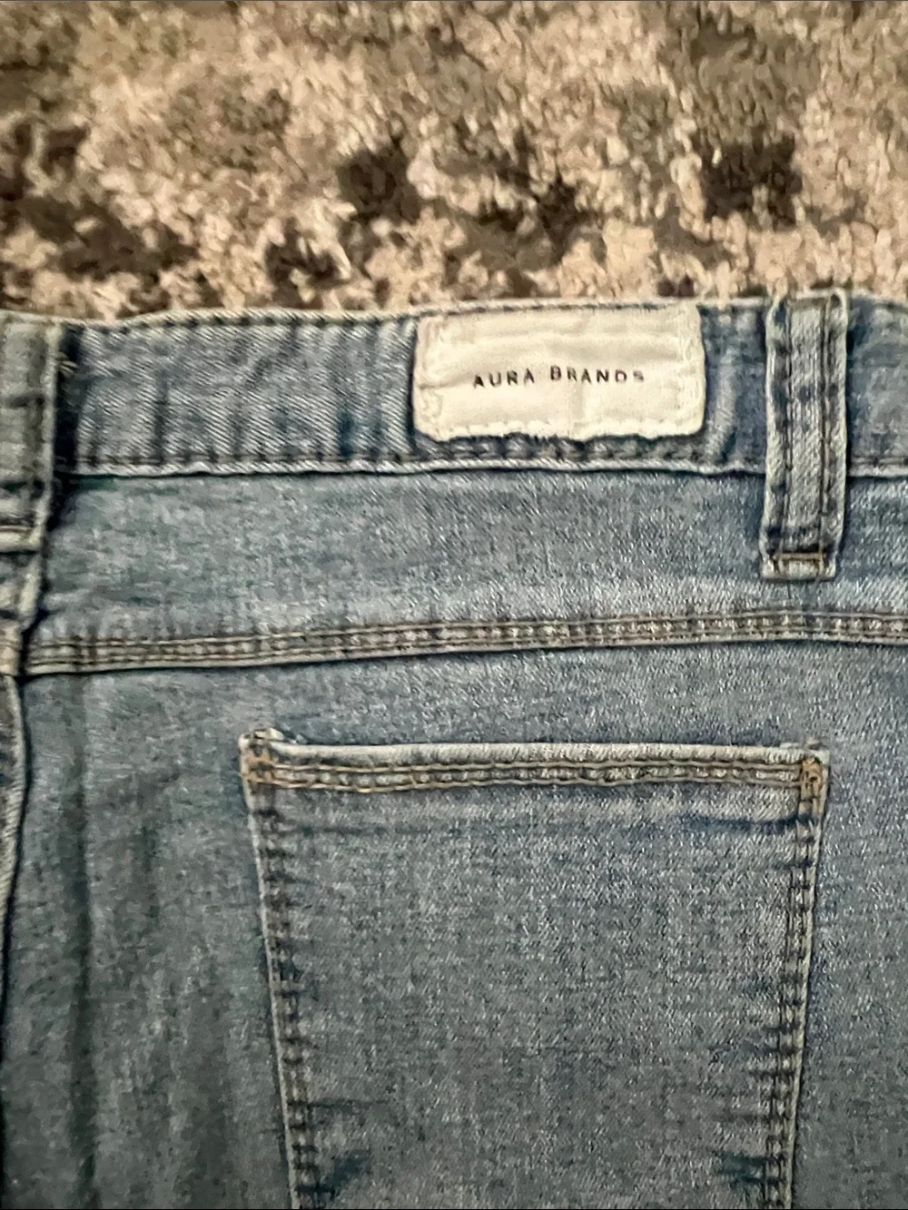 Aqua Light Blue Distressed Flare Jeans Sz 26 - Picture 6 of 6